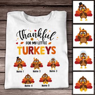 Personalized Mom Grandma Turkey Fall Halloween T Shirt - Thegiftio UK