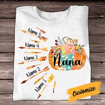Personalized Fall Halloween Mom Grandma T Shirt - Thegiftio UK