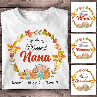 Personalized Grandma Fall Halloween T Shirt - Thegiftio UK