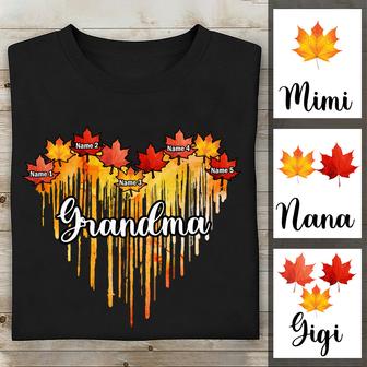 Personalized Mom Grandma Fall Halloween T Shirt - Thegiftio UK
