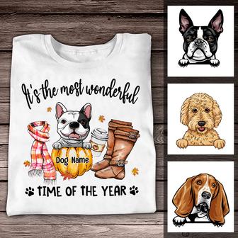 Personalized Dog Fall Halloween T Shirt - Thegiftio UK