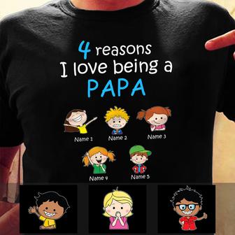 Personalized Grandpa Dad Grandma Mom T Shirt - Thegiftio UK