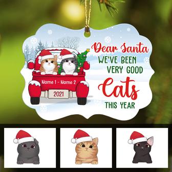 Personalized Cat Present, Christmas Gift, Pet In Red Truck, Cat Christmas Red Truck Benelux Ornament - Thegiftio UK
