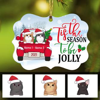 Personalized Cat Lovers Decor Christmas Gifts, Cat Christmas Red Truck Benelux Ornament - Thegiftio UK
