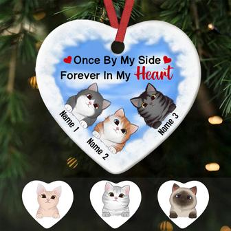 Personalized Cat Memo Heart Ornament AG301 30O47 - Thegiftio UK