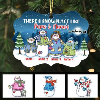 Personalized Snowman Grandma Grandparent Christmas Benelux Ornament - Thegiftio UK