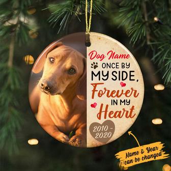 Personalized Forever In My Heart Dog Memo Circle Ornament SB91 23O36 - Thegiftio UK