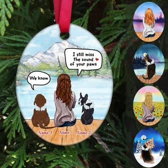 Personalized Dog Memo Oval Ornament for Dog Lovers - Thegiftio UK