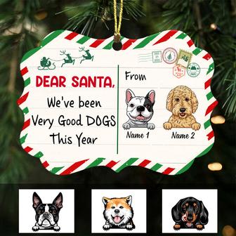 Personalized Dog Holiday Ornament, Holiday Gift For Dog Lovers, Dog Christmas Santa Benelux Ornament - Thegiftio UK