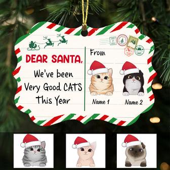 Personalized Cat Holiday Ornament, Holiday Gift For Cat Lovers, Cat Christmas Santa Benelux Ornament - Thegiftio UK