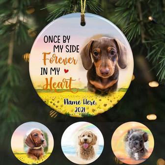 Personalized Dog Memo In My Heart Circle Ornament SB12 95O58 - Thegiftio UK