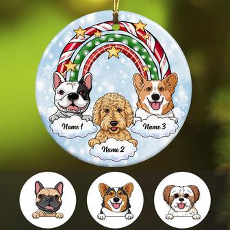 Personalized Dog Memo Christmas Circle Ornament - Thegiftio UK