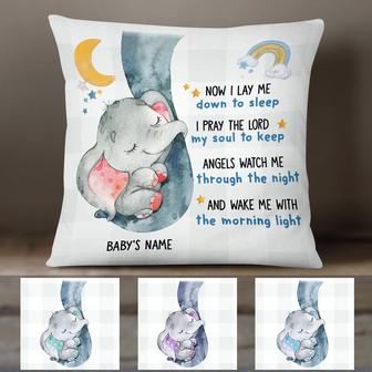 Personalized Elephant Baby Sleep Prayer Pillow - Thegiftio