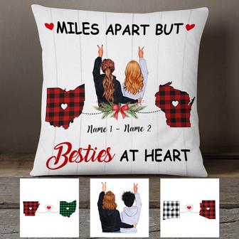 Personalized Long Distance Bestie Pillow for Friends - Thegiftio UK
