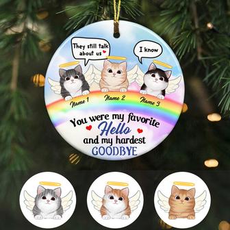 Personalized Cat Memo Circle Ornament - Thegiftio UK