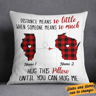 Personalized Long Distance Pillow for Loved Ones - Thegiftio UK