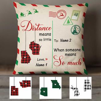 Personalized Long Distance Pillow for Loved Ones - Thegiftio UK