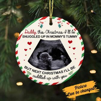 Personalized Baby's First Christmas Circle Ornament SB75 87O57 - Thegiftio UK