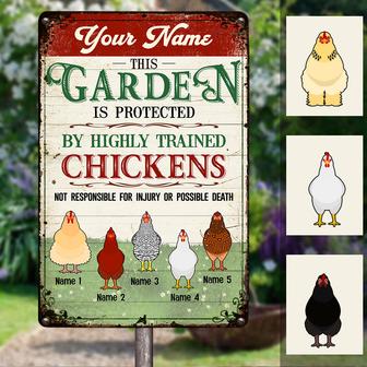Personalized Garden Chicken Metal Sign for Garden Lovers - Thegiftio UK