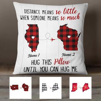 Personalized Long Distance Pillow for Loved Ones - Thegiftio UK