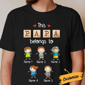 Personalized This Dad Grandpa Scrabble T Shirt - Thegiftio UK