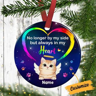 Personalized Memo Cat Circle Ornament - Thegiftio UK