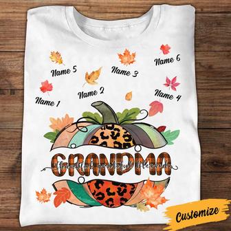 Personalized Mom Grandma Fall Halloween T Shirt - Thegiftio UK