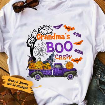 Personalized Grandma Boo Crew Halloween Truck T Shirt - Thegiftio UK