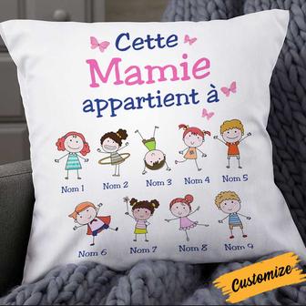 Personalized Papy Mamie French Grandma Grandpa Belongs Pillow - Thegiftio UK