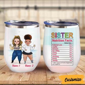 Personalized Sisters Friends Wine Tumbler SB302 24O57 - Thegiftio UK