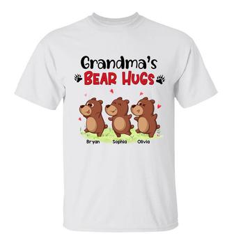 Grandma Grandpa Bear Hugs Custom T-Shirt - Gift for Family - Thegiftio UK
