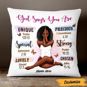 Personalized BWA God Says Pillow - Thegiftio UK