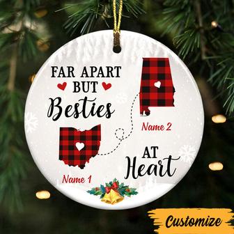 Personalized Long Distance Friends Sisters Circle Ornament OB84 30O47 - Thegiftio UK
