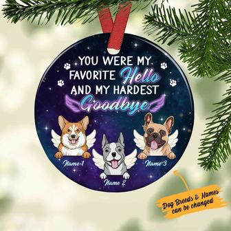Personalized Dog Memo Circle Ornament - Thegiftio UK
