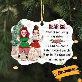 Personalized Sisters Friends Christmas Benelux Ornament OB85 30O34 - Thegiftio UK