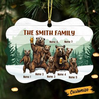Personalized Bear Family Christmas Benelux Ornament - Thegiftio