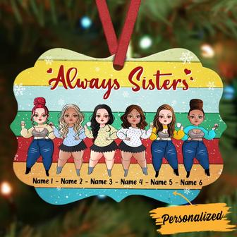 Personalized Sisters Friends Christmas Benelux Ornament - Thegiftio UK