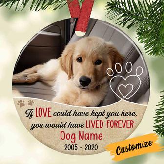 Personalized Dog Memo Forever Circle Ornament OB132 81O34 - Thegiftio UK