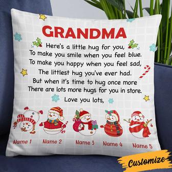Personalized Grandma Grandpa Little Hug Pillow - Thegiftio UK