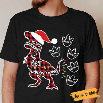 Personalized Dad Grandpa Saurus T Shirt - Thegiftio UK