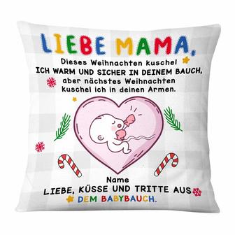 Personalized Mom Mama Ultrasound German Christmas Pillow, Gift From The Bump Christmas - Thegiftio UK