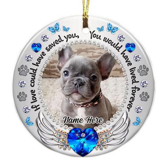 Personalized Memo Photo Dog Cat Circle Ornament - Thegiftio UK