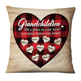 Personalized Mom Grandma Grandson Granddaughter Heart Pillow - Thegiftio UK