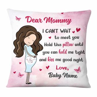 Personalized Baby Bump Christmas Gift, First Mother Day, Mommy Pillow, Dear Mommy I Ca Not Wait To Meet You - Thegiftio UK