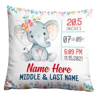 Personalized Baby Elephant Pillow for Mom or Grandma - Thegiftio UK