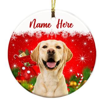 Personalized Dog Cat Photo Christmas Circle Ornament - Thegiftio UK