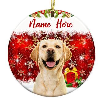 Personalized Dog Cat Photo Christmas Circle Ornament - Thegiftio UK