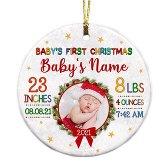 Personalized Christmas Baby Circle Ornament NB62 26O36 - Thegiftio UK
