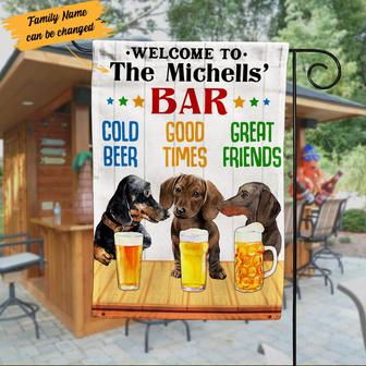 Personalized Dachshund Garden Flag for Dog Lovers - Thegiftio UK