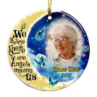Personalized Memo Butterfly Mom Dad Circle Ornament NB101 87O53 - Thegiftio UK